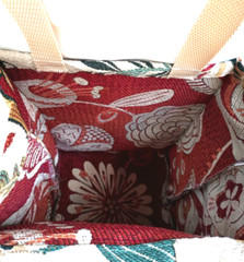 New Custom Reusable Shopping/ Tote Bag Washable Cloth Floral Unlined 12″ x 15″
