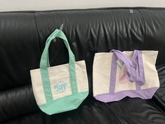 Trader Joe’s pastel mini canvas tote bags