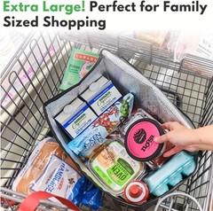 XL Insulated Reusable Grocery Bags 2-Pack Cooler Bags with Hard Bottom Stands…