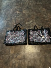 VERA BRADLEY Floral Bursts Market Totes Paisley Abstract Sturdy Lot Of (2)