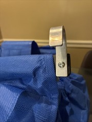 11 Double Hanging Blue Cloth Walmart Bags Heavy W/ Duty Hardware, Folding Bottom
