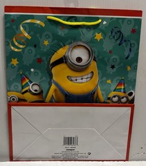 Despicable Me Minions Large Gift Bag 10.5″ x 13″ x 5″ Minion Party Fast Shipping