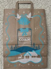 3pc Lot 2025 Trader Joes Brown Paper Bags Christmas Snowy Market Holiday Crafts