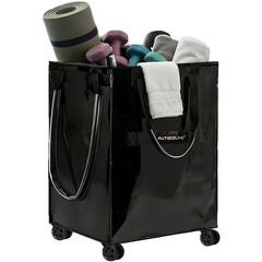 Reusable Grocery Bag on Wheels, Extended Handle Zipper Cover Foldable Rolling…