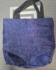 hand made Shopping Bag Blue Solid & Patchwork Medium Size 17″ x 18.5″