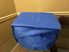 11 Double Hanging Blue Cloth Walmart Bags Heavy W/ Duty Hardware, Folding Bottom