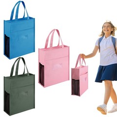3-PCS Kids Tote Bag with Zipper Handles Activity Tote Bags for School Daycare