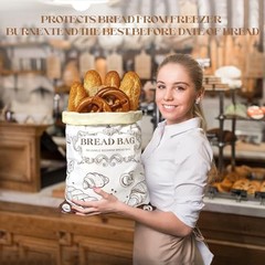 Reusable Beeswax Bread Bags – Large Capacity Cotton Storage for Beige-1 pcs