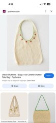 Urban Outfitters Collete Knotted Crochet Tote Bag