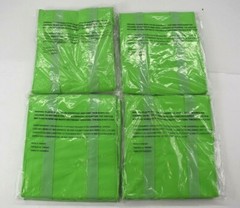 Lot of 4 Reusable Thermal Insulated Grocery Cold Pack Zip Closure Totes 8x12x14″