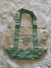 Trader Joe’s Mint Green Pastel Mini Canvas Tote Limited Edition