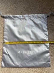 Two Athleta Tote/Drawstring Bags Reusable Grocery Bag Silver Lunch Gym