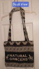NWOT Natural Grocers Llama Alpaca Wool Ecuadorian Aztec Design Shopping/Tote Bag