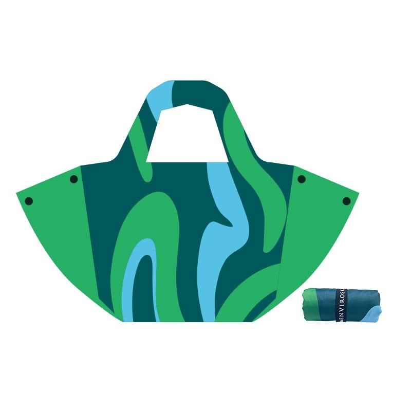 Magic Bag – ONLY ONE EARTH Large Grocery Shopping Bags Water Resistant Foldab…