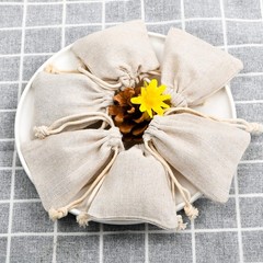 5×6.9 Inch Double Canvas Drawstring Bag Cotton Pouch Gift Sachet Bags Muslin …