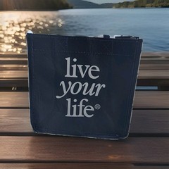 American Eagle Reusable Shopping Bag Dark Blue & White Polropylene Modern