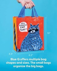 Reusable Canvas Tote Bag Fun Raccoon Design 95% Recycled Material Grocery