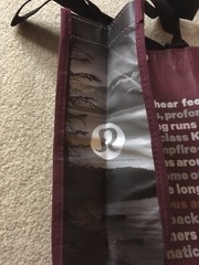 Lululemon Small Shopper Bag Eco Friendly Maroon Burgundy With Slogans