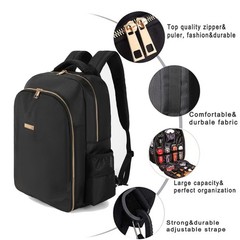 MAXPAND Large Backpack Bag Organizer for Barbers Clippers 19 INCHES, BLACK