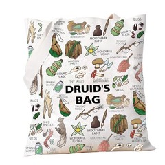 Druids Bag Tote Bag, Travel, Reusable Grocery, Game, Shopping Bag, Fantasy