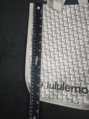 Lululemon Small Gray And White Logo Reusable Shopping Bag Excellent Condition