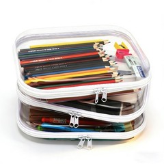 JBESUHI 3 Pack Large Clear Hard Shell Zipper 9.84*7.87**1.97 inches, 3pcs
