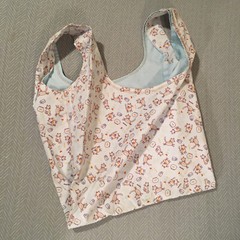 Cat Theme Fabric Bag, Reusable Handmade 2-handle tote, ￼￼washable, double stitch