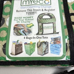 My Eco Reusable Shopping Bags Set Of Four 4 In 1 Foldable Carry Tote Recycled
