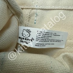 ABC Stores Hawaiʻi: Sun Tan Hello Kitty Big Face Mini Canvas Tote Bag, Blue