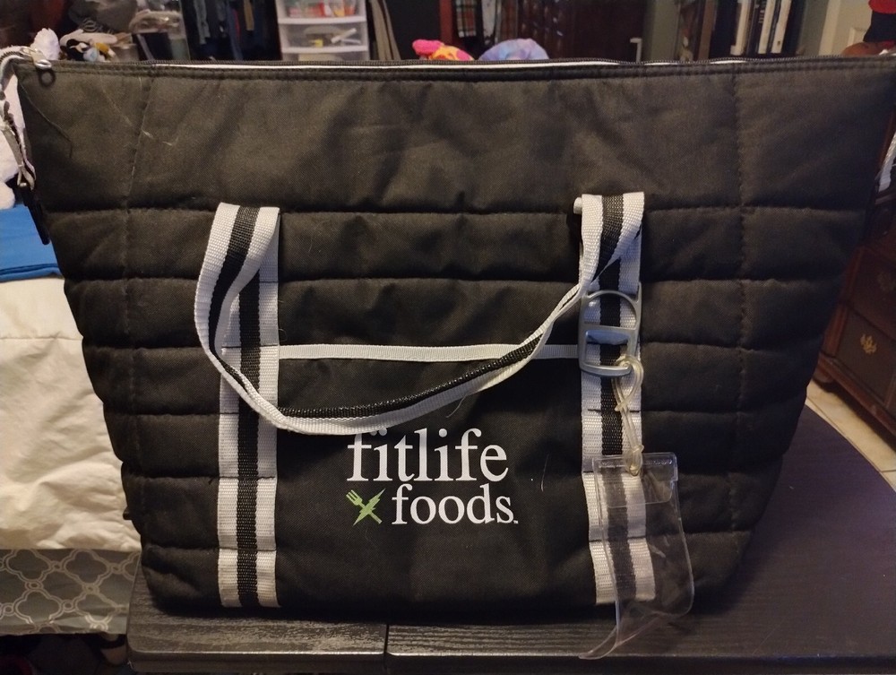Fitlife Foods Insulated Cooler Tote Bag Black Specialty Foods Zips Fit Life Grea