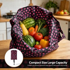1 Pack Reusable Shopping Bags Foldable Heavy Duty Large Grocery Tote Bag Flor…