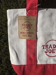 Trader Joe’s Mini Canvas Tote Bag Set, Multicolor, Cotton Blend, 4 Pack