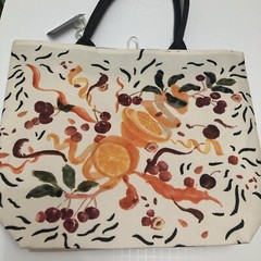 Waitrose No. 1 Large Tote Bag Orange Cherry Off White Nut 2024 John Lewis New