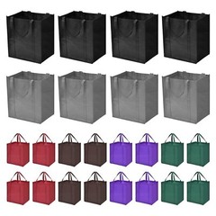 Reusable Grocery Bags 24 Pack Large Washable Foldable Shopping Heavy Duty