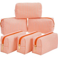 Sanwuta 6 Pcs Seersucker 18 x 10 x 7 cm / 7.09 x 3.94 x 2.76 inch, Orange