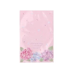 HEADS AJS-OP4 Hydrangea Gift Bags Made in Japan OPP Bags 12 x 18 cm Pink 50