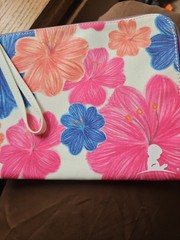 St Jude Promo Hand Tote Carry Bag Flowers Half Zipper 1x7x9″ Floral