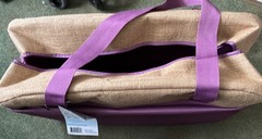 Large Keep Cool Insulated Reusable Shopping Bag/Purple/22x16x8/NEW