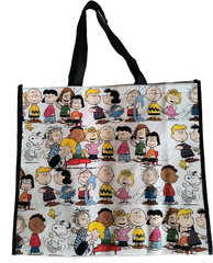 Peanuts Gang Charlie Brown White X-Large Reusable Shopping Gift Bag with Handle
