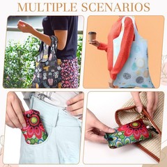 46 Pcs Foldable Reusable Grocery Bags Bulk Machine Washable Waterproof Shoppi…