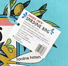 2PC Combo Trader Joe’s Sardines Canvas and Mint Stripes Mini Tote Bags