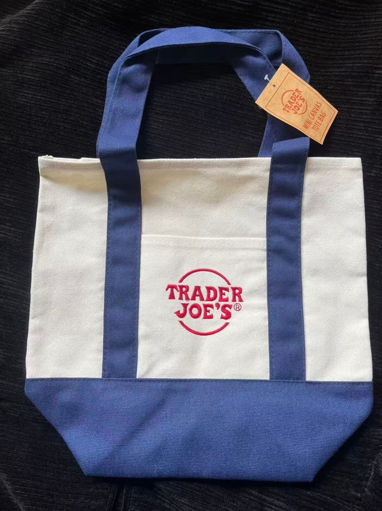 orange color options Trader Joe’s Mini Pastel Canvas Tote Bag canvas bag
