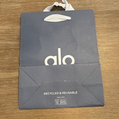 Alo Yoga Recycled Shopping Tote Bags Gray Blue Gym Lunch 10x8x4 Lot Of 5 Bags
