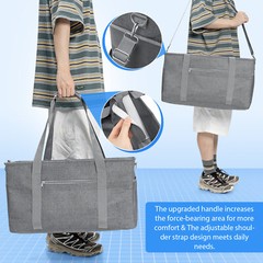 2PCS Large Reusable Grocery Bags Foldable Heavy Duty Shopping Bags Grocery Totes