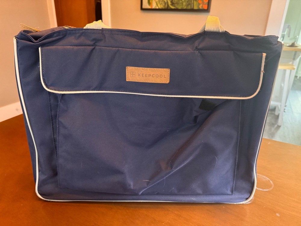 Keepcool Large Insulated Tote Bag Navy — Picnic Cooler Bag — Clean Condition