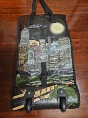 Trader Joe’s ROLLING BAG Nocturne Night View Tote Bag ~ ONE OF A KIND VERY RARE!