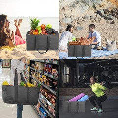 42L Extra Large Utility Tote Bag, Durable Oxford Fabric Storage Bag with Hand…