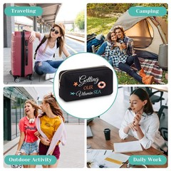 Baipilu Beach Lover Gift Makeup Bag Funny Sea Lovers Gifts for Women black