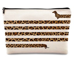 kdqua Funny Leopard Print Dachshund Makeup Bag, Doxie Gifts,…