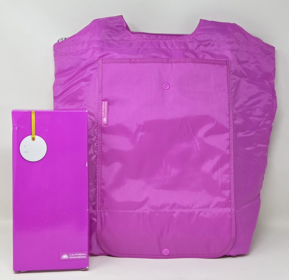 New Pink California Innovations Collapsible Insulated Market Tote Bag